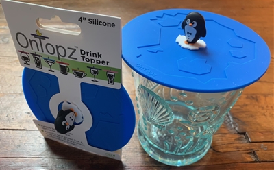 OnTopz - 4" Drink Topper - Penguin Floating on Ice