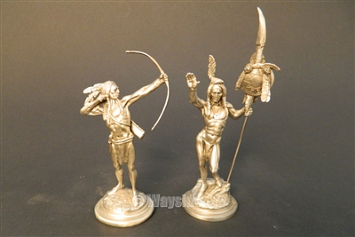 Chilmark Pewter Secondary Market Set of 2 Indians by Don Polland