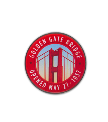 Magnet - Golden Gate Bridge 1937 COLOR PRINTED