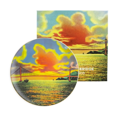 Porcelain Plate - Vintage Golden Gate Bridge