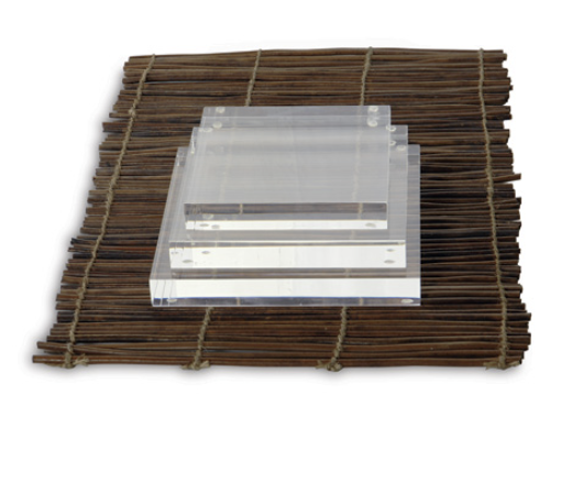 Clear Lucite Square Stand 6"