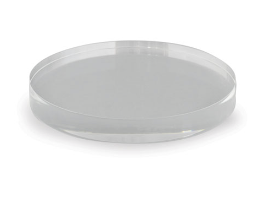 Clear Lucite Round Stand 6"D