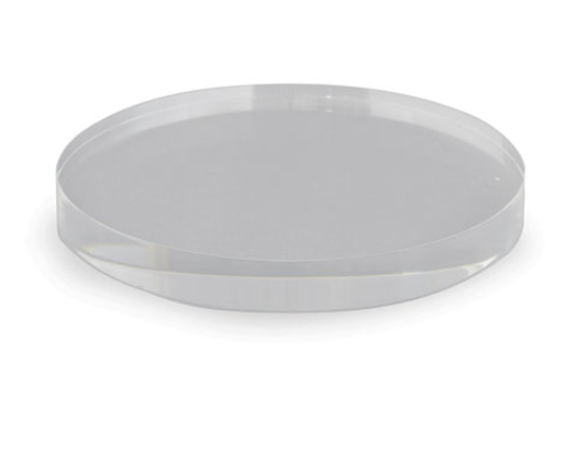 Clear Lucite Round Stand 8"D
