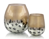 Gold and Black Deco Dots Vase Small