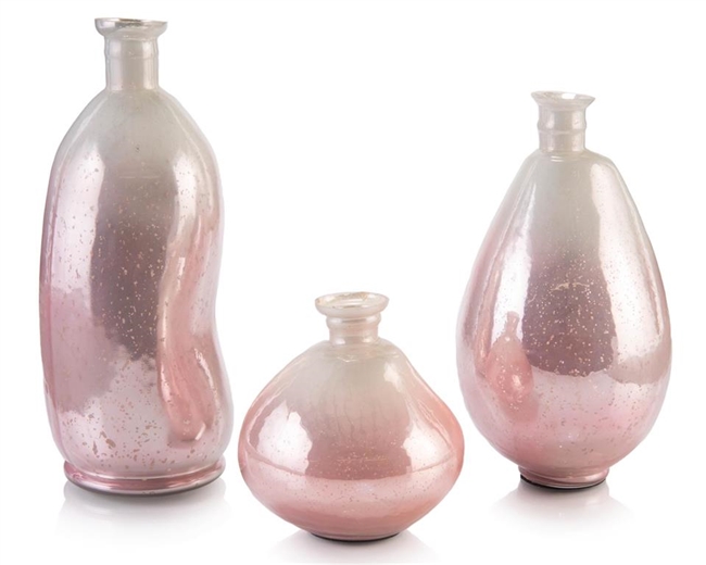 Lily Pink Glass Jars