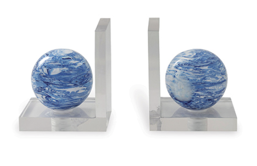 Prescott Navy Bookends