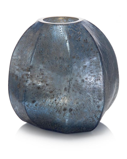 Hint of Blue Oval Vase