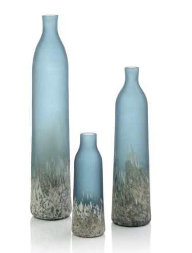 Matte Turquoise Glass Vase MED