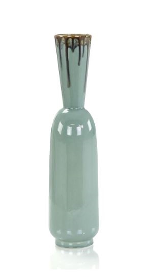 Seafoam Green Trickle Vase I