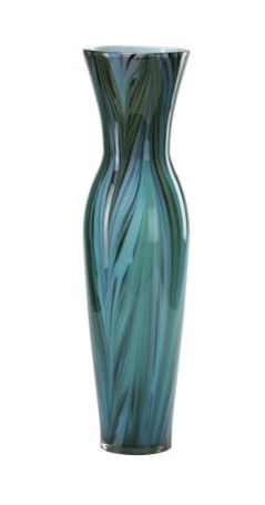 Tall Peacock Feather Vase
