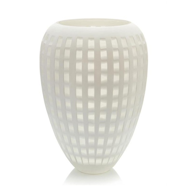 Square Cut Cloud Vase White