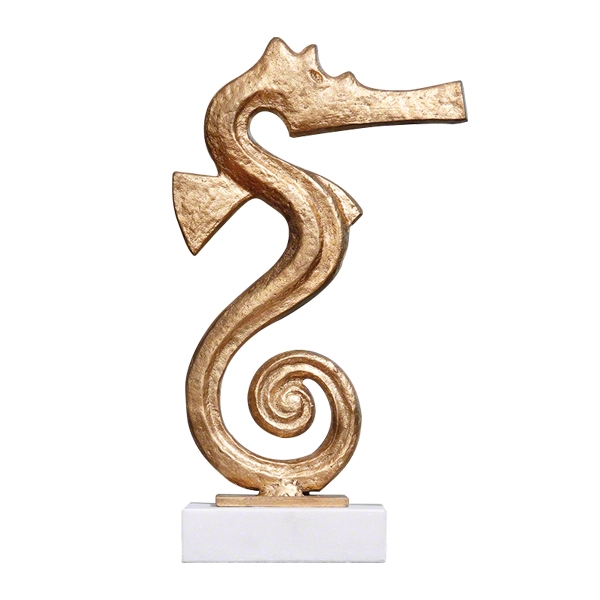 Gold Seahorse Sculpture Large