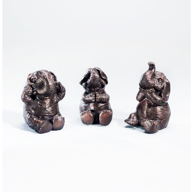 Bronze Elephants  Set of 3