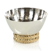 Feathered Polished Silver Bowl