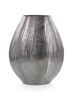 Smoky Black Chiseled Oval Vase II