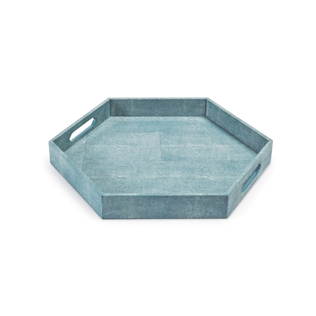 Shagreen Hex Tray