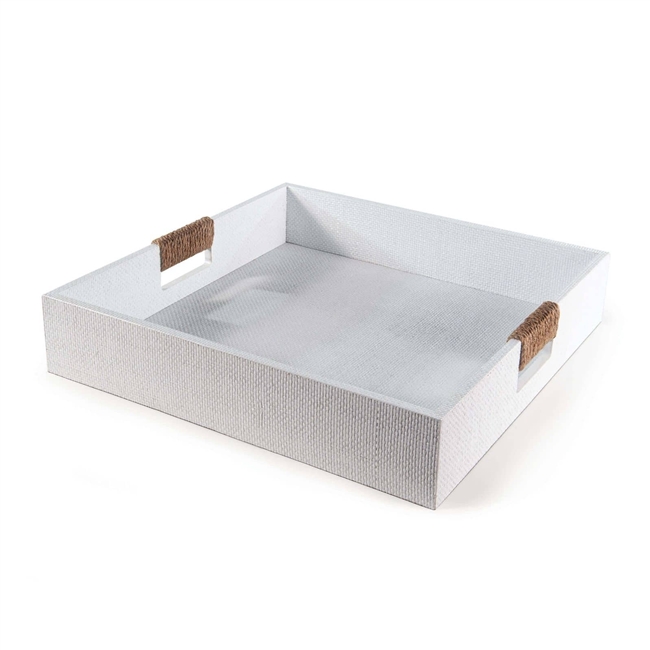 Logia Square Tray Large in White