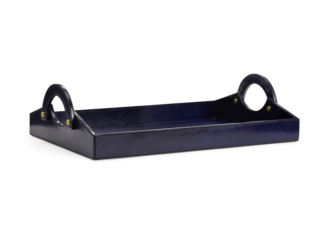 Leather Tray - Midnight Blue