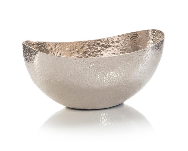 Oval Bowl in Weathered Silver