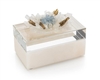 Alabaster Box adorned with Quartz Crystals