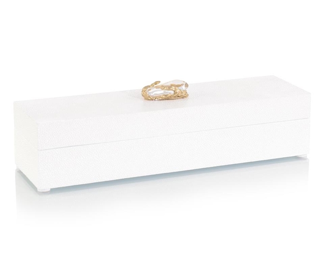 White Shagreen Box