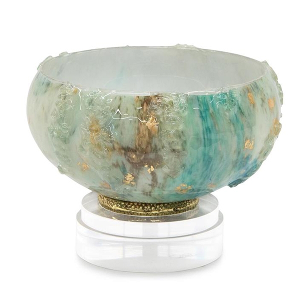 Cream and Turquoise Bowl