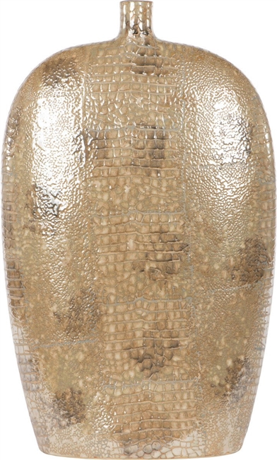 Tan Gold Eelskin Vase