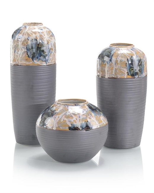Hand-Painted Porcelain Blossom Vase, Large