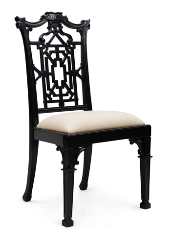 Chippendale Side Chair Black