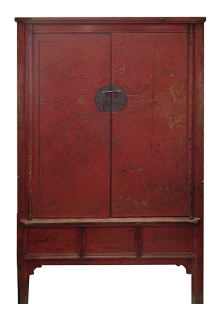 Red Chinese Cabinet