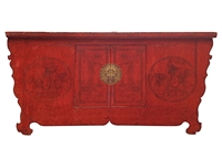 Red Coffer w/ Gold Medallion