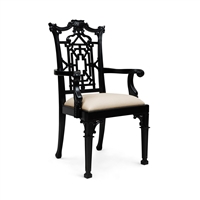 Chippendale Arm Chair Black