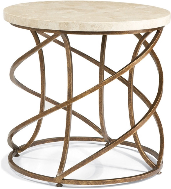 Marble Top Gold Swirl End Table