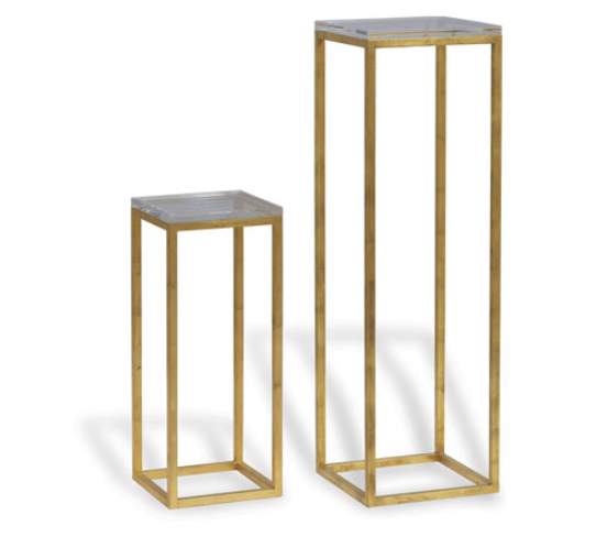 Drake Gold & Lucite Pedestal, Tall