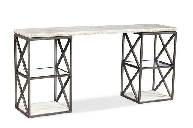Travertine Eight X Console Table