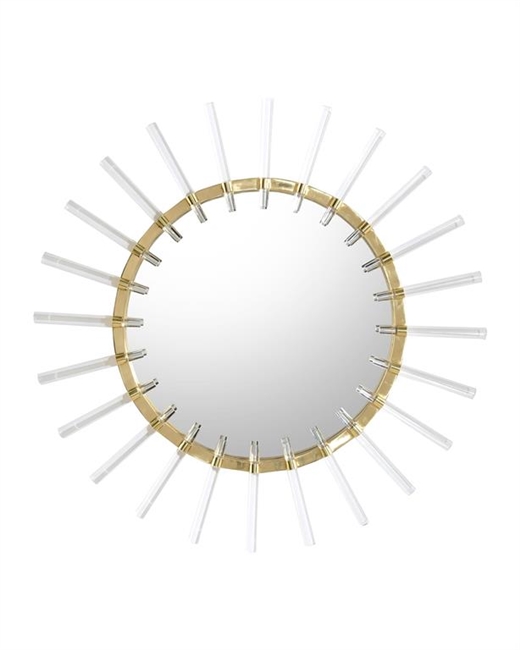 Chloe Mirror in Brass