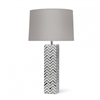 Grey Chevron Table Lamp