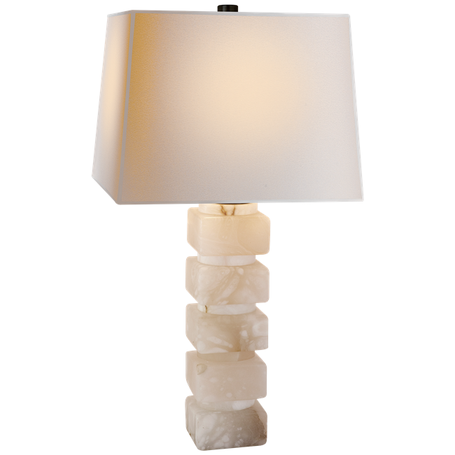 Alabaster Stacked Lamp