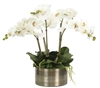 Orchid in Brass Bowl Arrangement