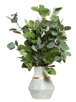 Eucalyptus in Gray White Vase