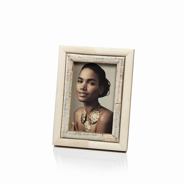 Oyster White Bone & Shagrin Horn Photo Frame