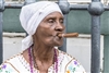 Cuban Woman White Bandana