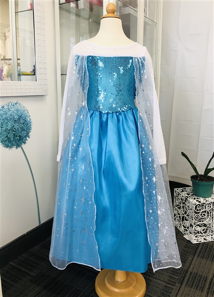 Elsa Sparkle Dress - AQUA