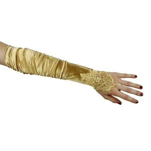 Adult Gloves - Gold/Beaded