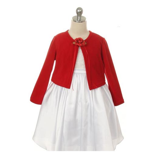 Soft Flower Girl Sweater - Red