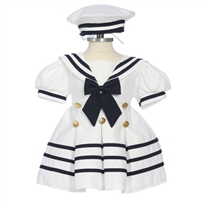 Baby & Girls White Sailor Dress