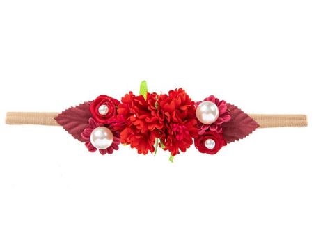 Elastic Baby Headband - Red