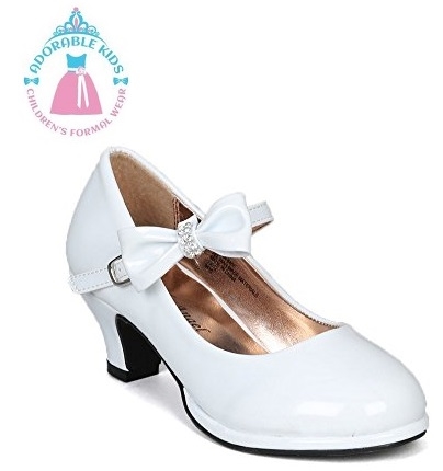 Tasha Girls Dress Shoes - WHITE