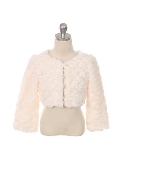 Rose Fur Jacket - IVORY