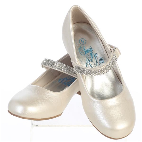 Ivory Flower Girls Dress Shoes